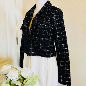 NEW Sincerely Jules Black Tweed Women's Jacket